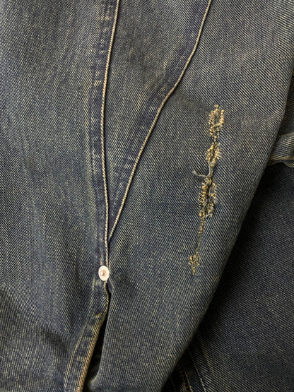 【現状渡し品】【メンズ】 ROCKING LIMIT ロッキン・リミット DENIM JACKET デニムジャケット メンズ アウター Gジャン 146-251121-em-18-min サイズ：3 カラー：インディゴブルー 万代Net店