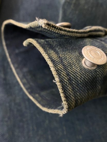 【現状渡し品】【メンズ】 ROCKING LIMIT ロッキン・リミット DENIM JACKET デニムジャケット メンズ アウター Gジャン 146-251121-em-18-min サイズ：3 カラー：インディゴブルー 万代Net店