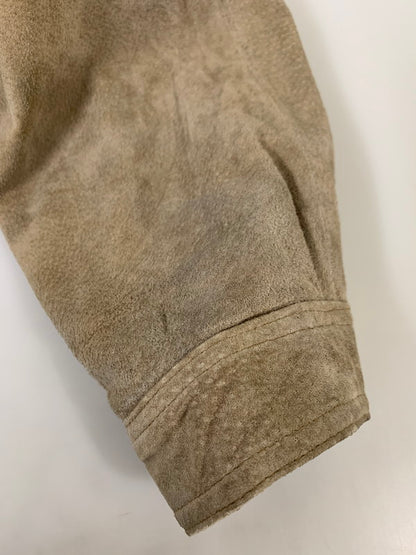 【中古品】【メンズ】 SAVIE ROW サヴィル・ロウ 90S SUEDE JACKET スウェードジャケット アウター 146-251122-AS-6-min サイズ：L カラー：ベージュ系 万代Net店