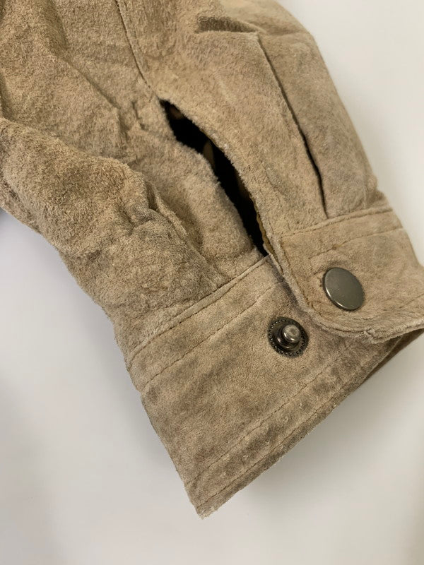 【中古品】【メンズ】 SAVIE ROW サヴィル・ロウ 90S SUEDE JACKET スウェードジャケット アウター 146-251122-AS-6-min サイズ：L カラー：ベージュ系 万代Net店