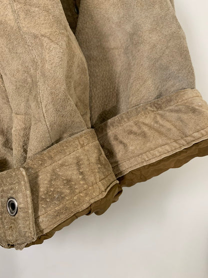 【中古品】【メンズ】 SAVIE ROW サヴィル・ロウ 90S SUEDE JACKET スウェードジャケット アウター 146-251122-AS-6-min サイズ：L カラー：ベージュ系 万代Net店