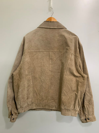 【中古品】【メンズ】 SAVIE ROW サヴィル・ロウ 90S SUEDE JACKET スウェードジャケット アウター 146-251122-AS-6-min サイズ：L カラー：ベージュ系 万代Net店