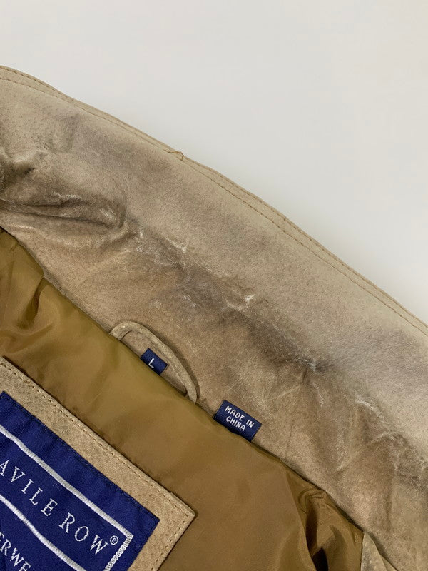 【中古品】【メンズ】 SAVIE ROW サヴィル・ロウ 90S SUEDE JACKET スウェードジャケット アウター 146-251122-AS-6-min サイズ：L カラー：ベージュ系 万代Net店