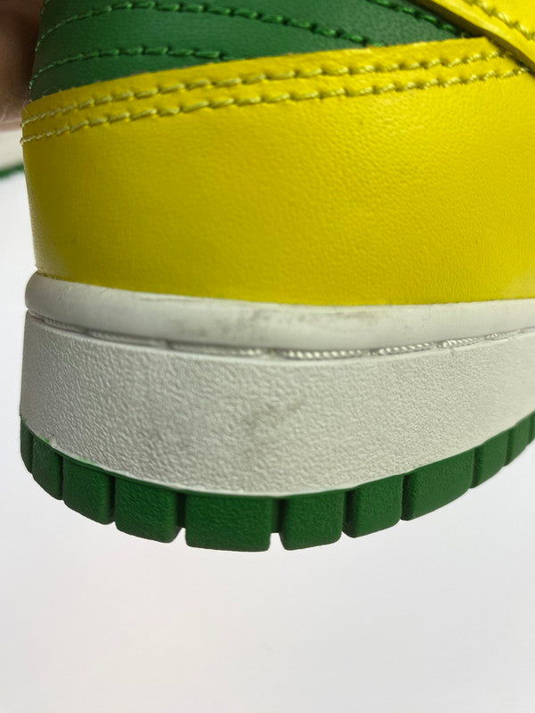 【中古品】【メンズ】 NIKE ナイキ DUNK LOW RETRO BTTYS REVERSE BRAZIL DV0833-300 ダンク ロー レトロ ビー・トゥルー・トゥ・ユア・スクール リバースブラジル スニーカー 靴 160-251007-kk-12-min カラー：APPLE GREEN/YELLOW STRIKE 万代Net店