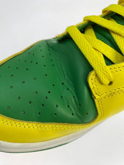 【中古品】【メンズ】 NIKE ナイキ DUNK LOW RETRO BTTYS REVERSE BRAZIL DV0833-300 ダンク ロー レトロ ビー・トゥルー・トゥ・ユア・スクール リバースブラジル スニーカー 靴 160-251007-kk-12-min カラー：APPLE GREEN/YELLOW STRIKE 万代Net店