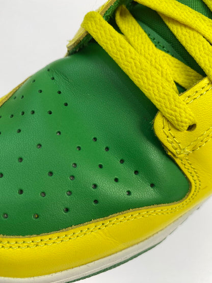 【中古品】【メンズ】 NIKE ナイキ DUNK LOW RETRO BTTYS REVERSE BRAZIL DV0833-300 ダンク ロー レトロ ビー・トゥルー・トゥ・ユア・スクール リバースブラジル スニーカー 靴 160-251007-kk-12-min カラー：APPLE GREEN/YELLOW STRIKE 万代Net店