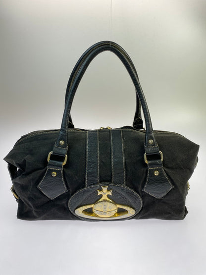 【現状渡し品】【メンズ/レディース】 Vivienne Westwood ヴィヴィアンウエストウッド BAIKER STREET BOSTON BAG バイカー ストリート ボストンバッグ カバン 188-251021-jt-16-min カラー：ブラック 万代Net店
