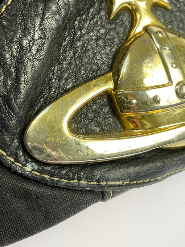 【現状渡し品】【メンズ/レディース】 Vivienne Westwood ヴィヴィアンウエストウッド BAIKER STREET BOSTON BAG バイカー ストリート ボストンバッグ カバン 188-251021-jt-16-min カラー：ブラック 万代Net店