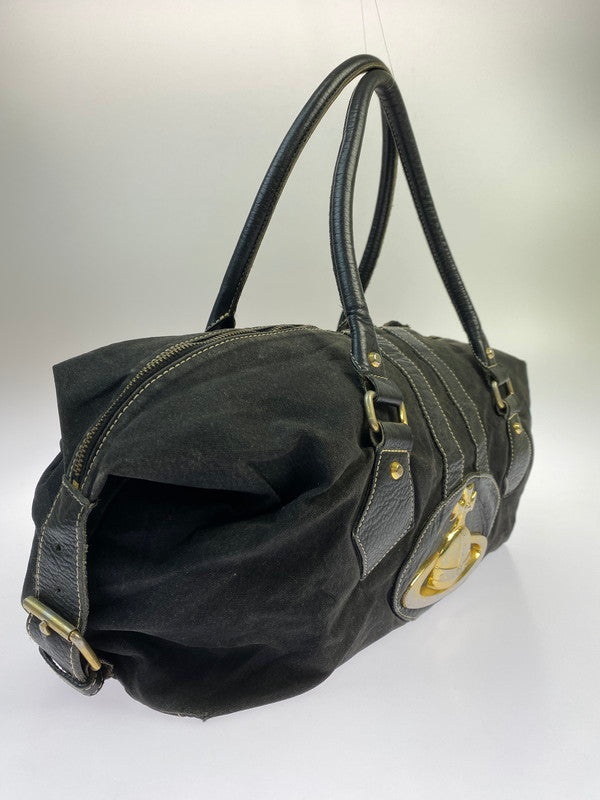 【現状渡し品】【メンズ/レディース】 Vivienne Westwood ヴィヴィアンウエストウッド BAIKER STREET BOSTON BAG バイカー ストリート ボストンバッグ カバン 188-251021-jt-16-min カラー：ブラック 万代Net店
