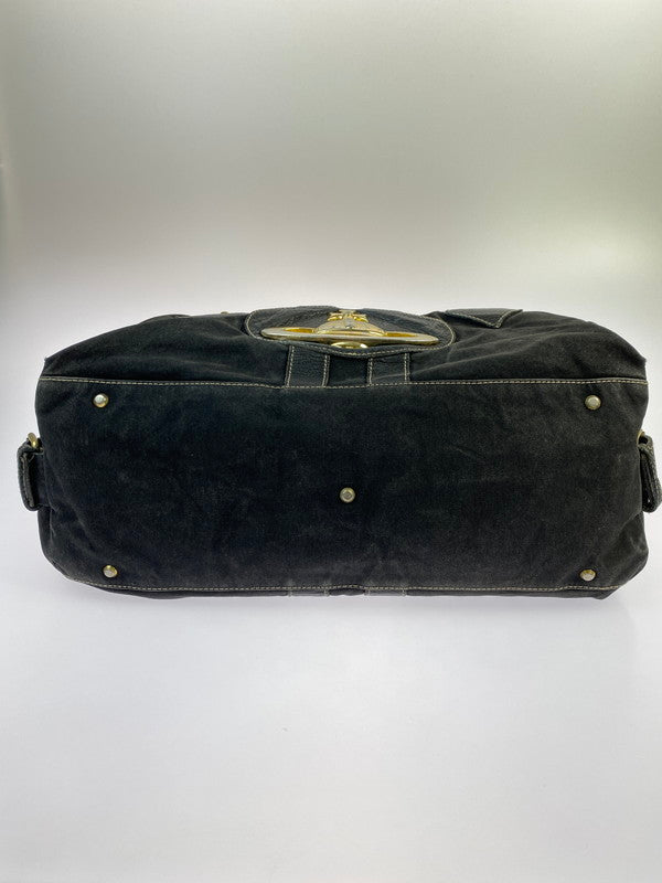 【現状渡し品】【メンズ/レディース】 Vivienne Westwood ヴィヴィアンウエストウッド BAIKER STREET BOSTON BAG バイカー ストリート ボストンバッグ カバン 188-251021-jt-16-min カラー：ブラック 万代Net店