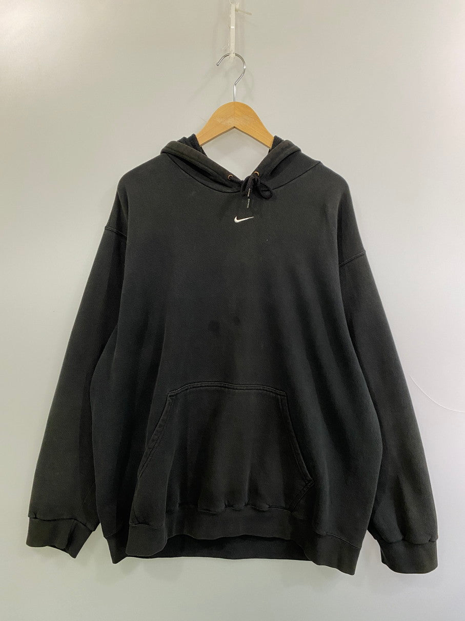 【中古品】【メンズ】 NIKE ナイキ 00S CENTER LOGO HOODIE センターロゴフーディ 146-251012-ks-42-min サイズ：XL カラー：ブラック 万代Net店