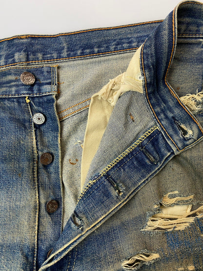 【現状渡し品】【メンズ】 Levi's リーバイス 501 DENIM PANTS BIG E 刻印6 足長R 赤耳両シングル デニムパンツ 157-251012-ks-37-min サイズ：不明 カラー：インディゴ 万代Net店