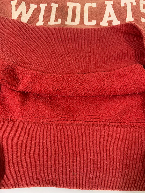 【現状渡し品】【メンズ】 RUSSELL ATHLETIC ラッセルアスレティック 40-50S NEWARK WILDCATS CREW SWEAT SHIRT スウェットシャツ 146-251012-ks-31-min サイズ：L カラー：レッド系 万代Net店