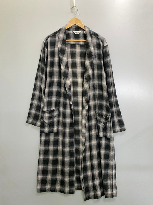 【中古品】【メンズ】 FIVE BROTHER ファイブブラザー 三角タグ 70S 80S CHECK LONG GOWN 70年代 80年代 チェック ロング ガウン アウター 146-260918-hu-39-min サイズ：S カラー：UNI 万代Net店