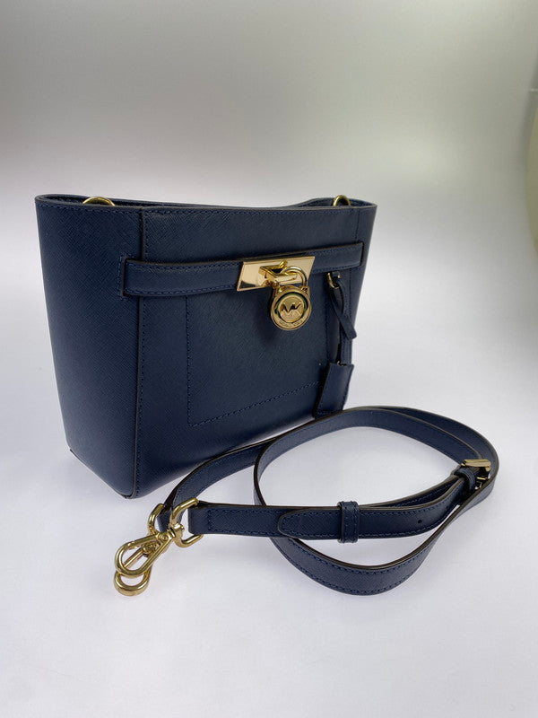 【中古品】【レディース】 Michael Kors マイケルコース ハミルトントラベラー ミディアム トップジップ メッセンジャー ショルダーバッグ 35F7GHXM2L カバン 188-251021-jt-18-min カラー：ネイビー 万代Net店