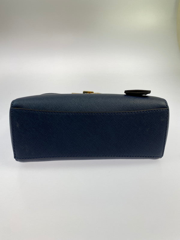 【中古品】【レディース】 Michael Kors マイケルコース ハミルトントラベラー ミディアム トップジップ メッセンジャー ショルダーバッグ 35F7GHXM2L カバン 188-251021-jt-18-min カラー：ネイビー 万代Net店