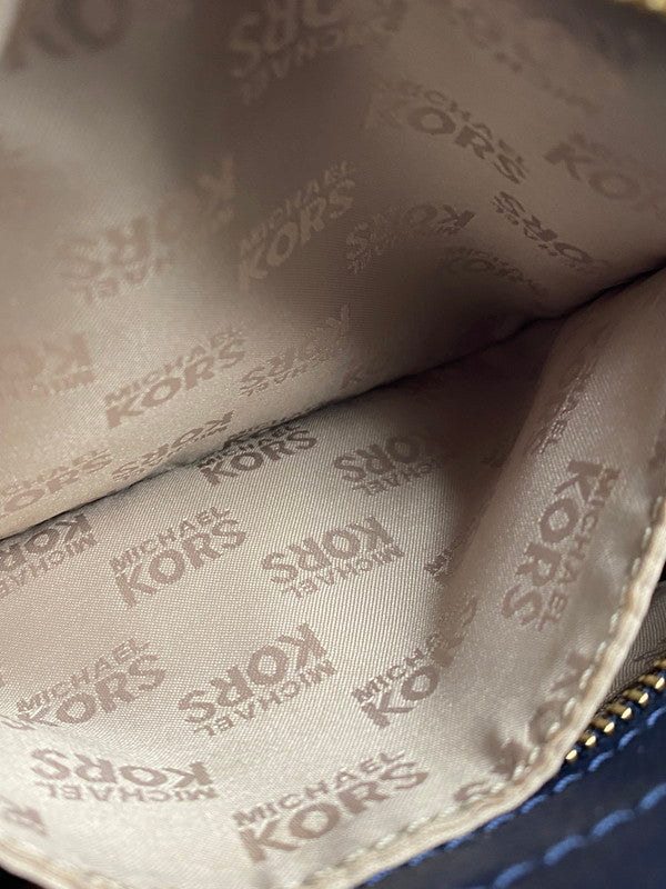 【中古品】【レディース】 Michael Kors マイケルコース ハミルトントラベラー ミディアム トップジップ メッセンジャー ショルダーバッグ 35F7GHXM2L カバン 188-251021-jt-18-min カラー：ネイビー 万代Net店