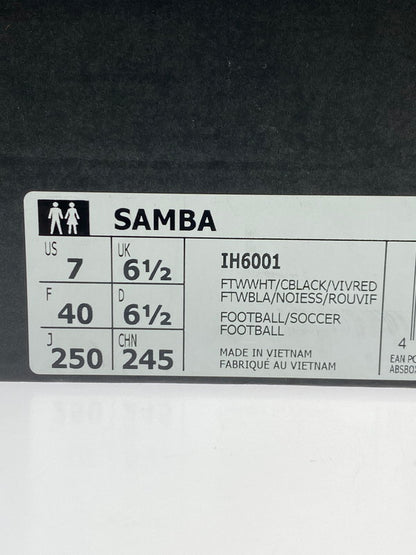 【未使用品】【メンズ】 adidas アディダス SAMBA IH6001 サンバ スニーカー 靴 161-251007-kk-16-min カラー：FTWWHT/CBLACK/VIVRED 万代Net店