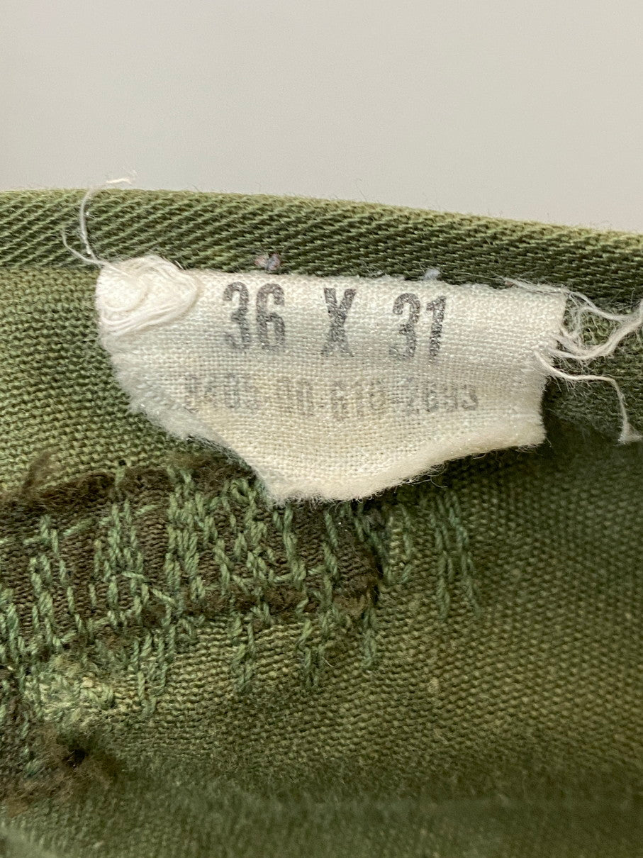 【現状渡し品】【メンズ】 U.S.ARMY ユーエスアーミー 8405-00-610-2693 60-70S UTILITY PANT ユーティリティパンツ 157-251012-ks-49-min サイズ：36×31 カラー：グリーンカーキ 万代Net店