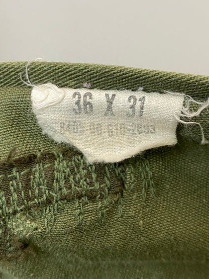 【現状渡し品】【メンズ】 U.S.ARMY ユーエスアーミー 8405-00-610-2693 60-70S UTILITY PANT ユーティリティパンツ 157-251012-ks-49-min サイズ：36×31 カラー：グリーンカーキ 万代Net店