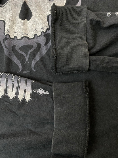 【中古品】【メンズ】 HARLEY DAVIDSON ハーレーダビッドソン 00's SKULL PRINT L/S TEE 00年代 スカルプリント ロングスリーブ Tシャツ 長袖 トップス 4面プリント 146-251011-kk-31-min サイズ：XL カラー：ブラック 万代Net店