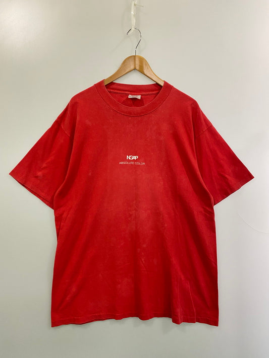 【中古品】【メンズ】 NGAP エヌジーエイピー 90's ABSOLUTE COLOR TEE アブソリュートカラー Tシャツ 半袖 トップス 142-251030-kk-38-min サイズ：XL カラー：レッド 万代Net店