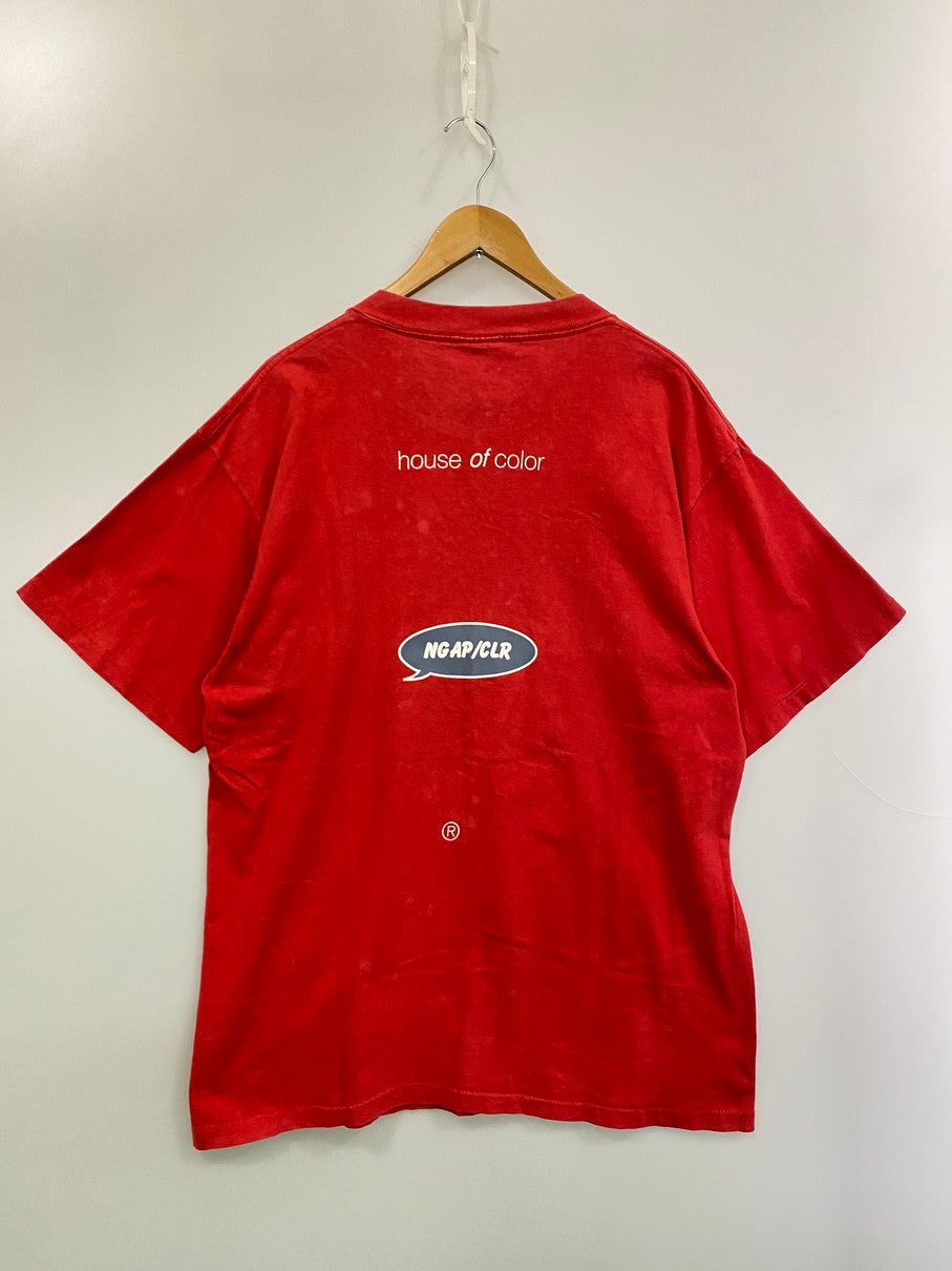 【中古品】【メンズ】 NGAP エヌジーエイピー 90's ABSOLUTE COLOR TEE アブソリュートカラー Tシャツ 半袖 トップス 142-251030-kk-38-min サイズ：XL カラー：レッド 万代Net店