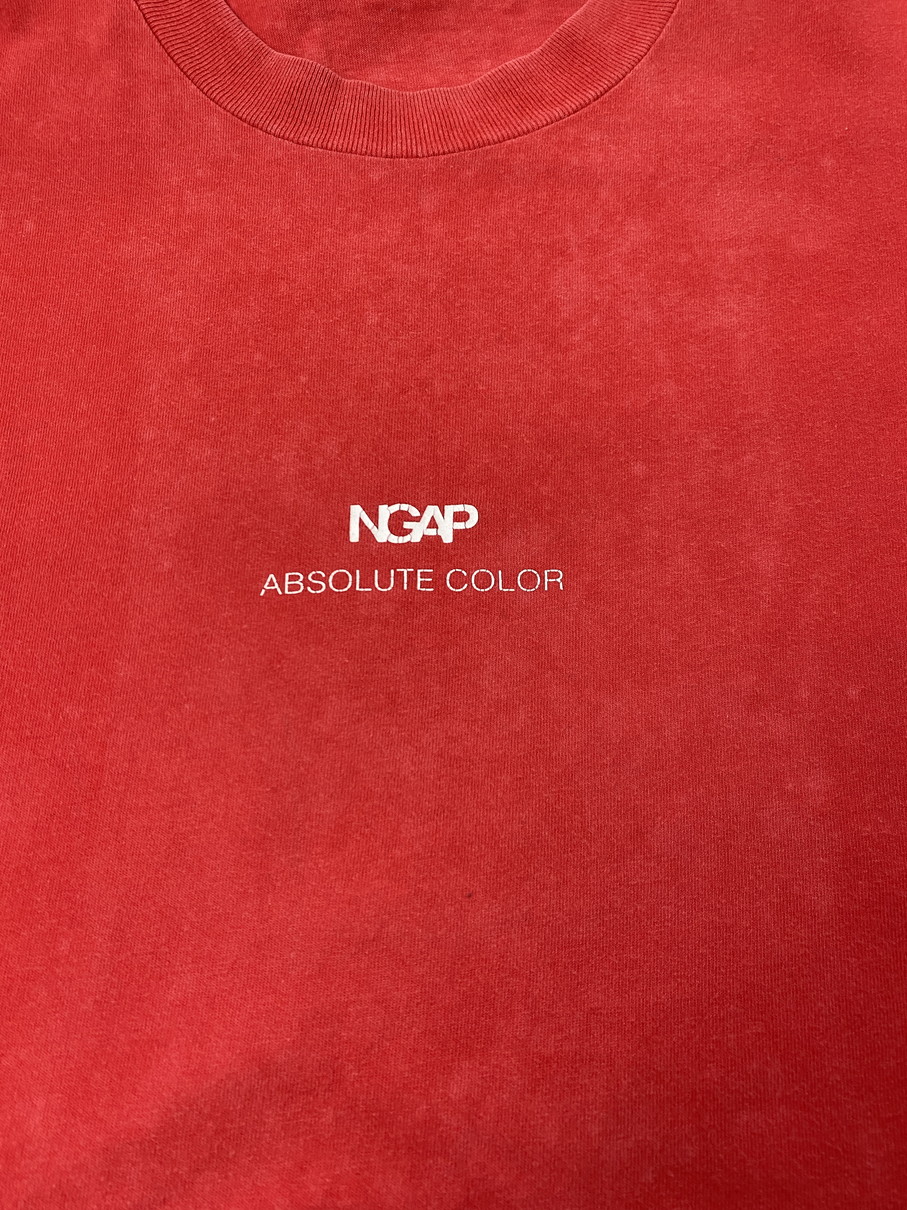 【中古品】【メンズ】 NGAP エヌジーエイピー 90's ABSOLUTE COLOR TEE アブソリュートカラー Tシャツ 半袖 トップス 142-251030-kk-38-min サイズ：XL カラー：レッド 万代Net店