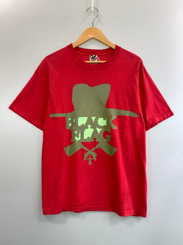 【中古品】【メンズ】 SHANTII シャンティ BLACK FLAG TEE RED ブラック フラッグ ティー レッド メンズ 半袖 ショートスリーブ Tシャツ 142-260630-hu-07-min サイズ：L カラー：レッド 万代Net店