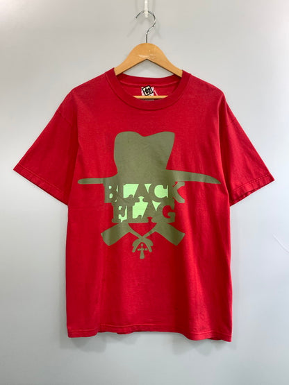 【中古品】【メンズ】 SHANTII シャンティ BLACK FLAG TEE RED ブラック フラッグ ティー レッド メンズ 半袖 ショートスリーブ Tシャツ 142-260630-hu-07-min サイズ：L カラー：レッド 万代Net店