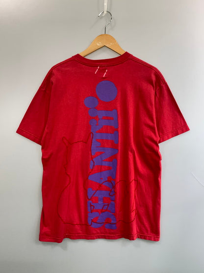 【中古品】【メンズ】 SHANTII シャンティ BLACK FLAG TEE RED ブラック フラッグ ティー レッド メンズ 半袖 ショートスリーブ Tシャツ 142-260630-hu-07-min サイズ：L カラー：レッド 万代Net店