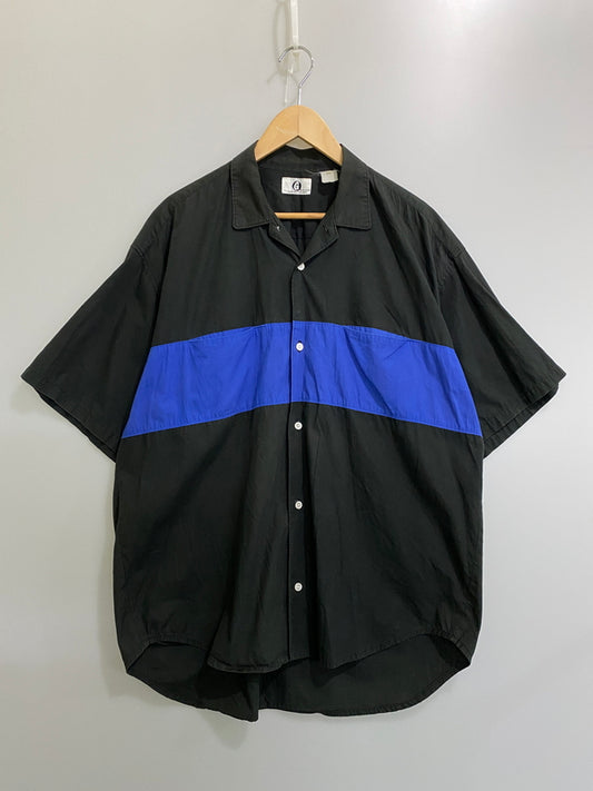 【中古品】【メンズ】 GOOD ENOUGH 90S SS SHIRT BLACK NAVY メンズ 半袖 ショートスリーブ 142-260630-hu-23-min カラー：ブラック 万代Net店