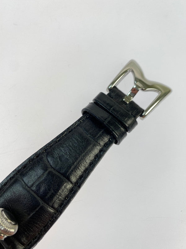 【中古品】【メンズ】 Gaga Milano ガガ・ミラノ 11423 MANUALE 48MM 手巻き 腕時計 197-251019-AS-10-min カラー：ブラック/シルバー 万代Net店