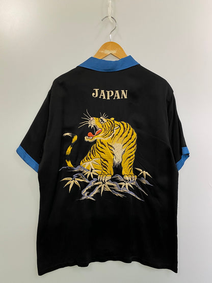 【中古品】【メンズ】 TAILOR TOYO 港商 S/S SUKA RAYON SHIRT ROARING TIGER TT37916 テーラー東洋 ショートスリーブ スカ レーヨンシャツ 半袖 トップス 145-251011-kk-29-min サイズ：中 カラー：ブラック 万代Net店