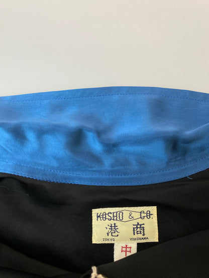 【中古品】【メンズ】 TAILOR TOYO 港商 S/S SUKA RAYON SHIRT ROARING TIGER TT37916 テーラー東洋 ショートスリーブ スカ レーヨンシャツ 半袖 トップス 145-251011-kk-29-min サイズ：中 カラー：ブラック 万代Net店