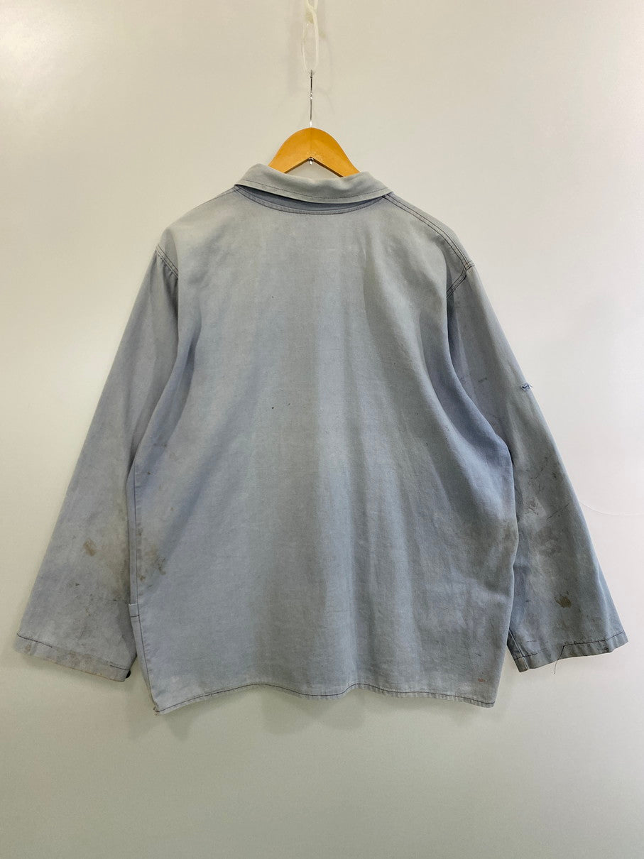 【現状渡し品】【メンズ】 EURO VINTAGE ヨーロッパ古着 WORK JACKET ワークジャケット ライトアウター 146-251030-kk-46-min サイズ：表記無し 下記参照 カラー：ライトブルー 万代Net店