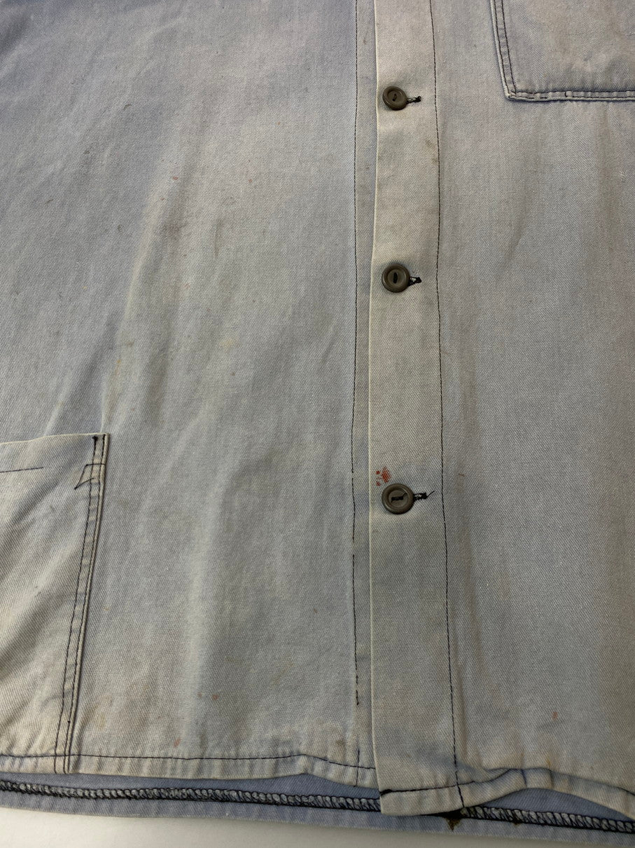 【現状渡し品】【メンズ】 EURO VINTAGE ヨーロッパ古着 WORK JACKET ワークジャケット ライトアウター 146-251030-kk-46-min サイズ：表記無し 下記参照 カラー：ライトブルー 万代Net店