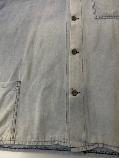 【現状渡し品】【メンズ】 EURO VINTAGE ヨーロッパ古着 WORK JACKET ワークジャケット ライトアウター 146-251030-kk-46-min サイズ：表記無し 下記参照 カラー：ライトブルー 万代Net店