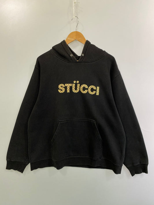 【中古品】【メンズ】 STUSSY ステューシー 90'S STUCCI HOODIE 90年代 スウェット フーディー パーカー メンズ トップス 142-251019-em-60-min サイズ：L カラー：ブラック 万代Net店