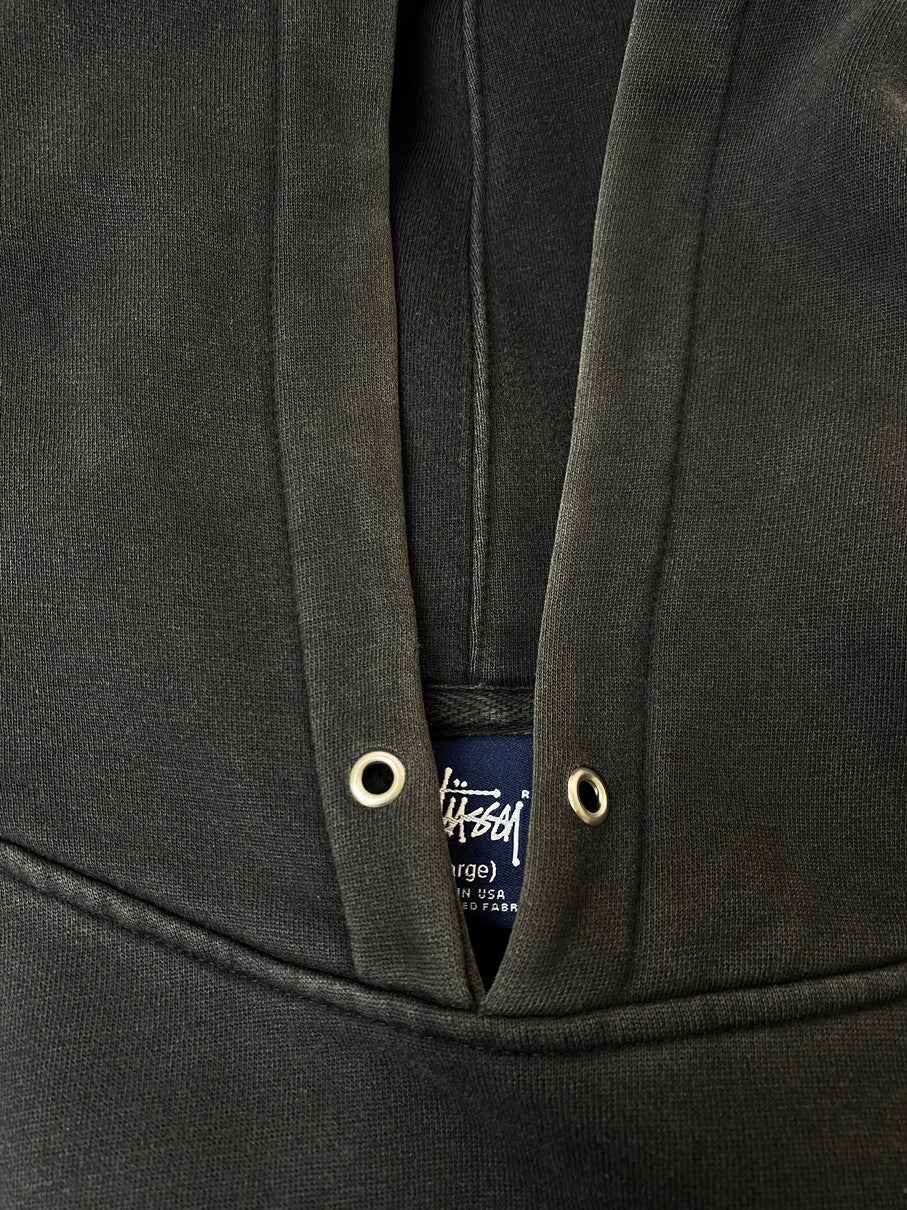 【中古品】【メンズ】 STUSSY ステューシー 90'S STUCCI HOODIE 90年代 スウェット フーディー パーカー メンズ トップス 142-251019-em-60-min サイズ：L カラー：ブラック 万代Net店