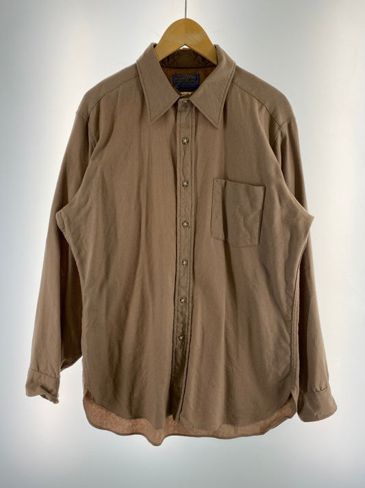 【中古品】【メンズ】 PENDLETON ペンドルトン 70's L/s WOOL SHIRT VINTAGE 70年代 ロングスリーブ ウールシャツ 長袖 トップス ヴィンテージ 144-251029-kk-03-min サイズ：L カラー：ブラウン 万代Net店