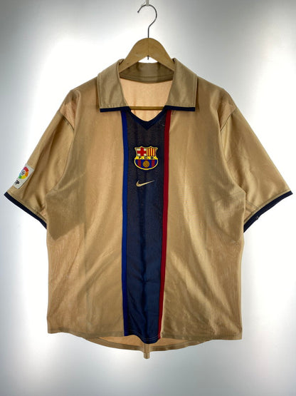 【現状渡し品】【メンズ】 NIKE ナイキ 2001-2002 FC.BARCELONA 2nd GAME JERSEY FC.バルセロナ アウェイ レプリカユニフォーム 半袖 トップス 146-251029-kk-13-min サイズ：L カラー：ゴールド 万代Net店