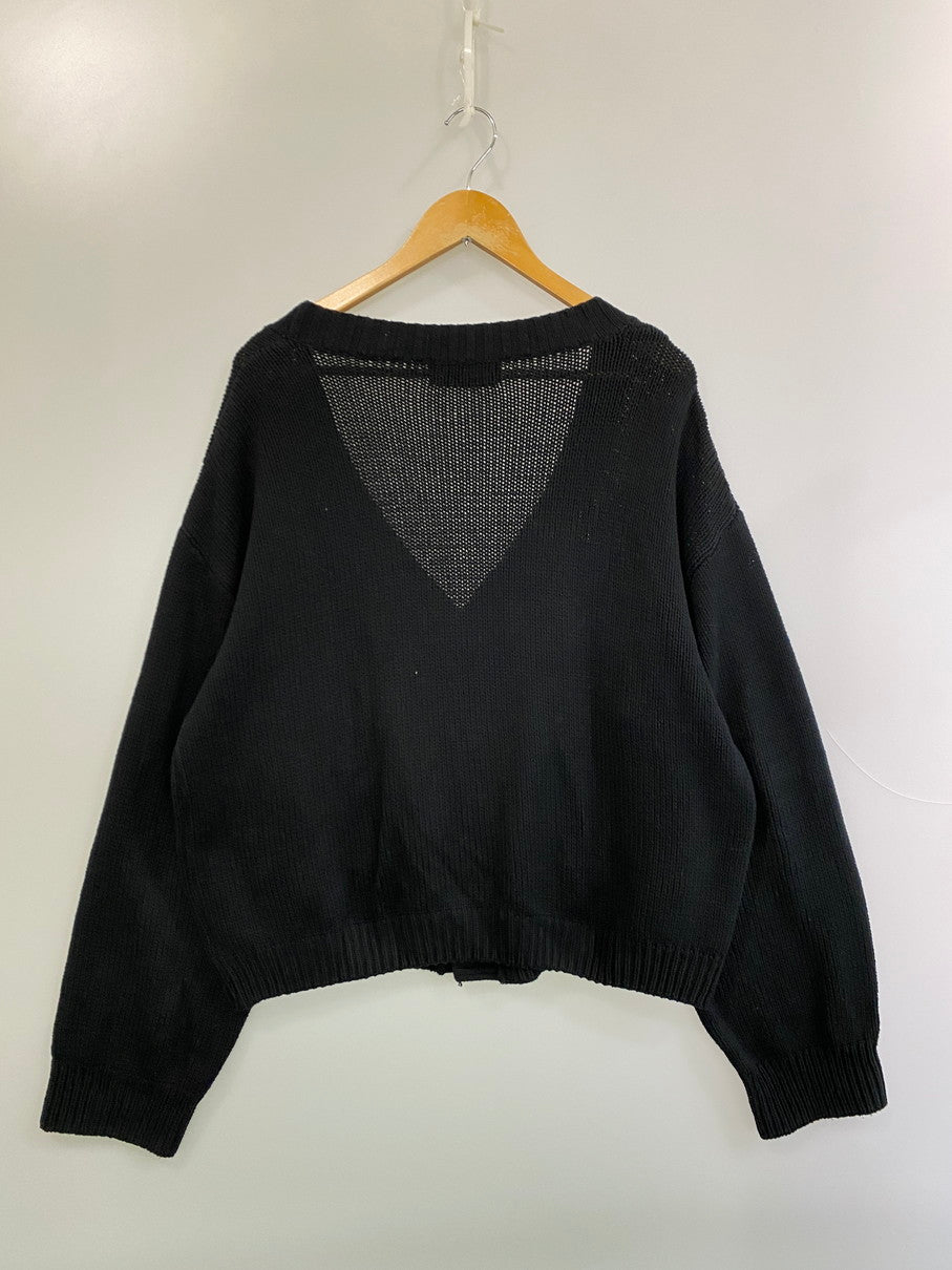 【中古品】【メンズ】 RUBEN KONE ルーベンコネ COTTON CARDIGAN コットンカーディガン トップス 141-251021-kk-67-min サイズ：XL カラー：ブラック 万代Net店