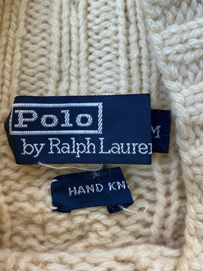 【現状渡し品】【メンズ】 RALPH LAUREN ラルフローレン 90S HI-NECK KNIT 90年代 ハイネック ニット メンズ セーター トップス アラン模様 146-251214-em-18-min サイズ：M カラー：オフホワイト 万代Net店