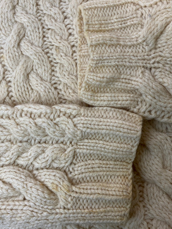 【現状渡し品】【メンズ】 RALPH LAUREN ラルフローレン 90S HI-NECK KNIT 90年代 ハイネック ニット メンズ セーター トップス アラン模様 146-251214-em-18-min サイズ：M カラー：オフホワイト 万代Net店