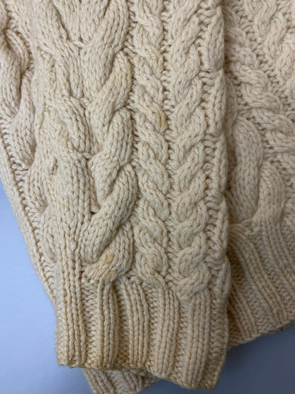 【現状渡し品】【メンズ】 RALPH LAUREN ラルフローレン 90S HI-NECK KNIT 90年代 ハイネック ニット メンズ セーター トップス アラン模様 146-251214-em-18-min サイズ：M カラー：オフホワイト 万代Net店