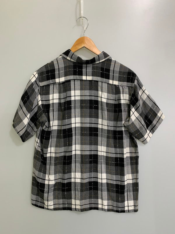 【現状渡し品】【メンズ】 N＆N XI EAST エヌプラスエヌ 50-60S S S CHECK SHIRT チェックシャツ トップス 146-251018-ks-02-min サイズ：M カラー：ブラック/ホワイト/グレー 万代Net店