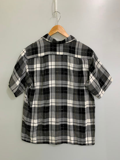 【現状渡し品】【メンズ】 N＆N XI EAST エヌプラスエヌ 50-60S S S CHECK SHIRT チェックシャツ トップス 146-251018-ks-02-min サイズ：M カラー：ブラック/ホワイト/グレー 万代Net店