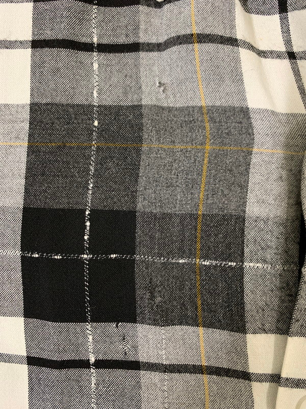 【現状渡し品】【メンズ】 N＆N XI EAST エヌプラスエヌ 50-60S S S CHECK SHIRT チェックシャツ トップス 146-251018-ks-02-min サイズ：M カラー：ブラック/ホワイト/グレー 万代Net店