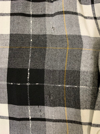 【現状渡し品】【メンズ】 N＆N XI EAST エヌプラスエヌ 50-60S S S CHECK SHIRT チェックシャツ トップス 146-251018-ks-02-min サイズ：M カラー：ブラック/ホワイト/グレー 万代Net店